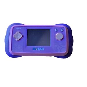 VTech MobiGo Touch Learning Handheld Game Console w/ Cable - Pink Purple